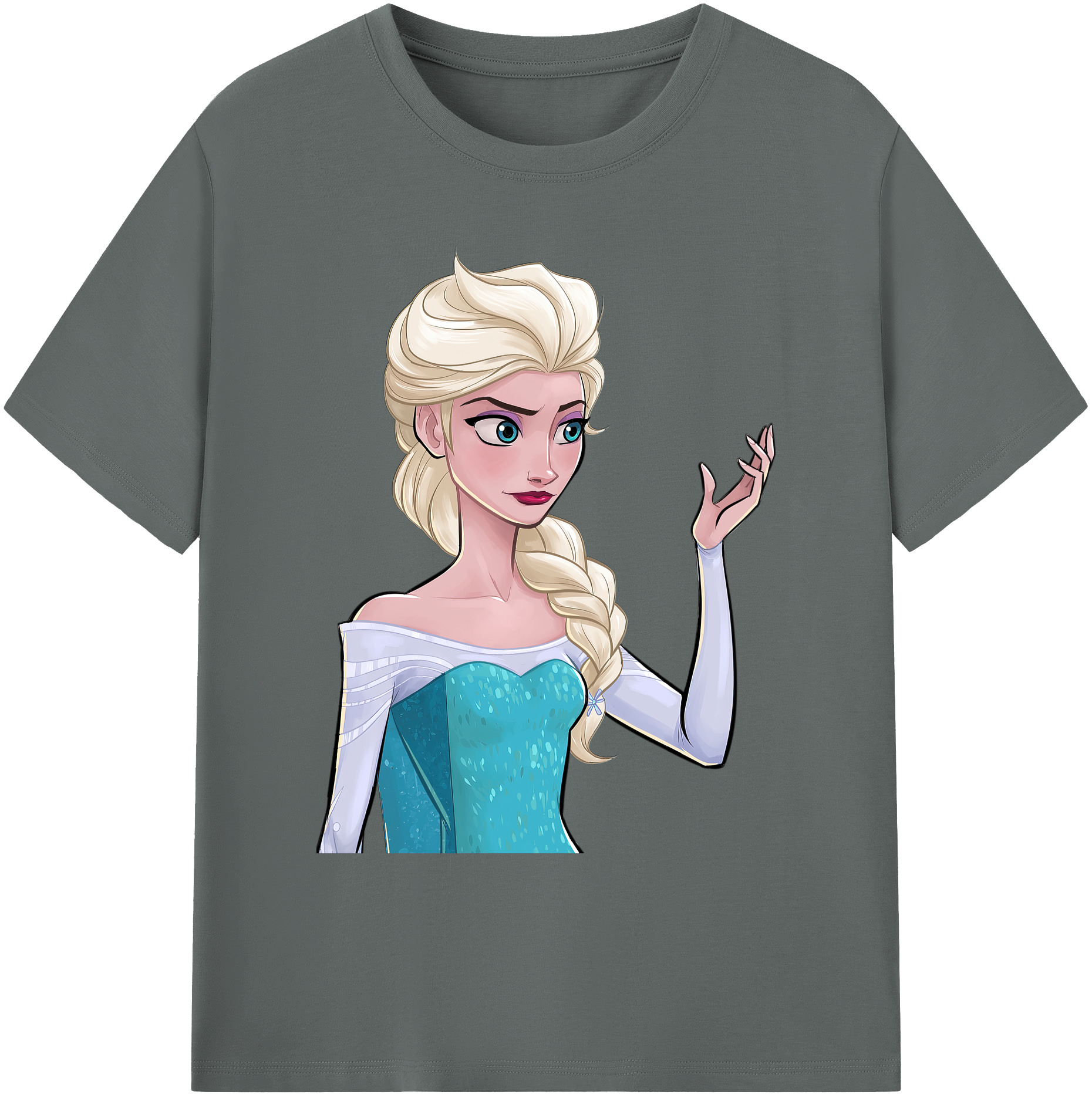 （画像用） アナと雪の女王 アンナ エルサ Frozen Anna Elsa 綿100％ メンズ半袖Tシャツ｜肌触りやわらか＆通気性
